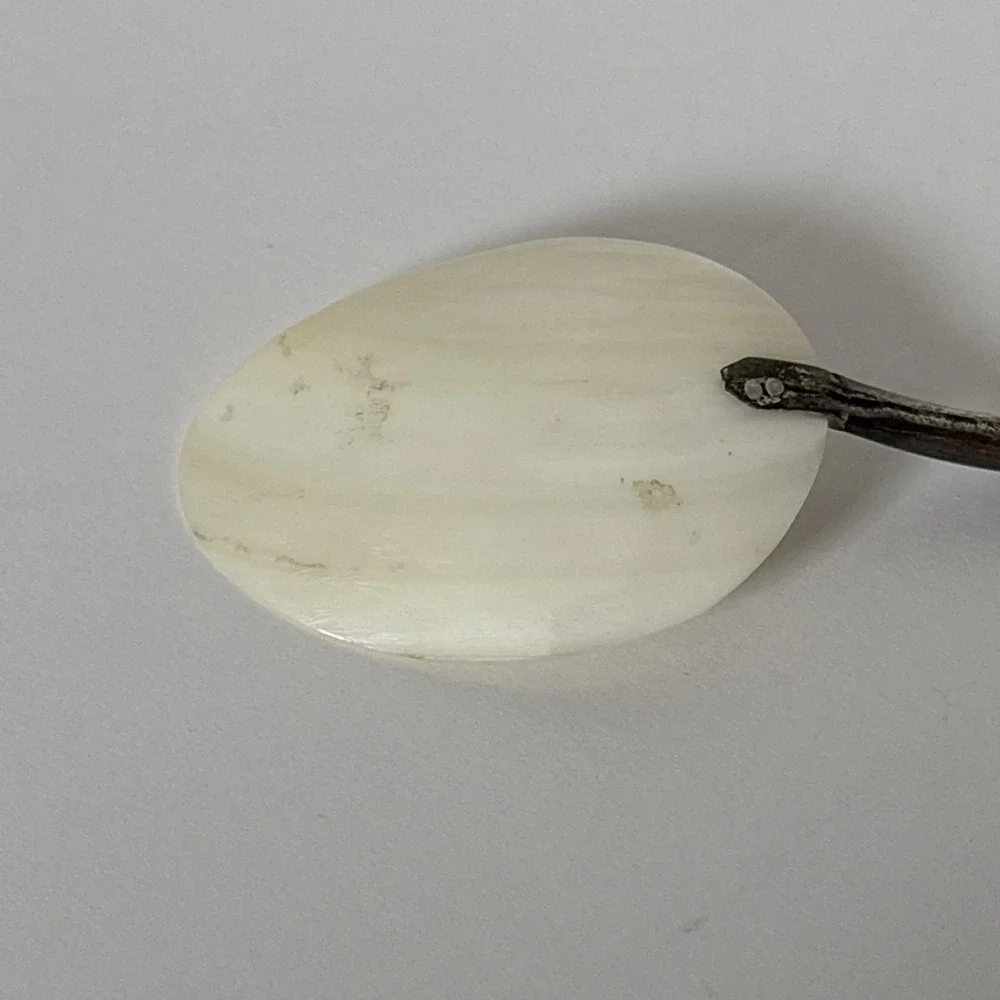 Vintage Mother of Pearl Silverplate Caviar Spoon